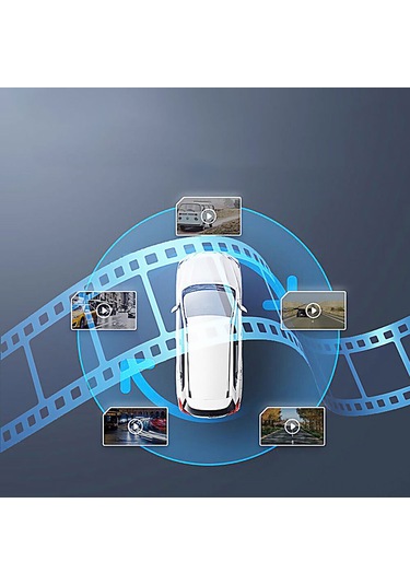 Samdoo Araç Dvr 3 Kameralı Sürücü Kaydedici Ön-arka-ıç G-sensor, Park Yardımı, Dönüşüm Kaydı Ve Ipx6 Su Geçirmez Arka Kamerası