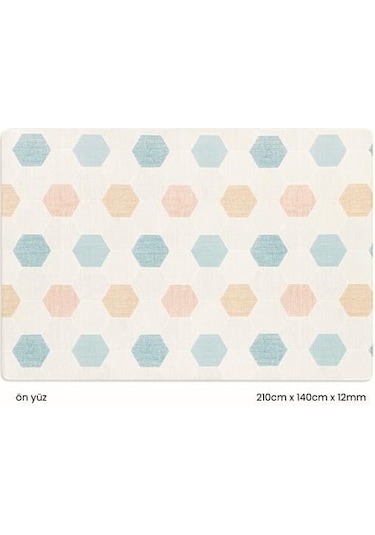 Unigo Pastel Honeycomb Medium Oyun Matı ve Halısı