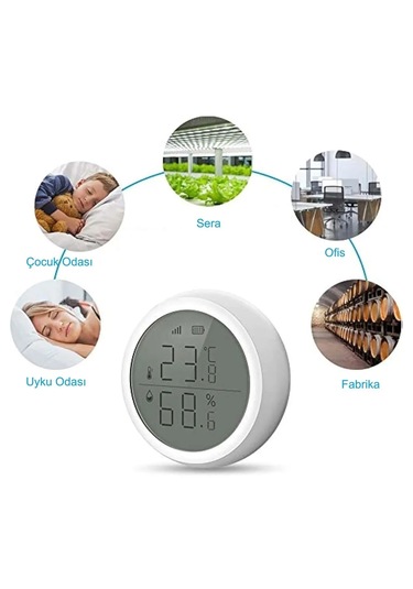 Yenilzd Zigbee Tuya Akıllı Yaşam Uygulaması Sıcaklık Nem Sensörü