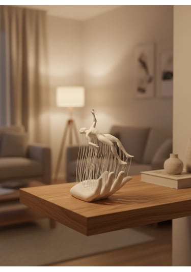 El İnsan Figürü Beyaz Modern Soyut Tasarım Salon Ve Ofis Dekorasyonu
