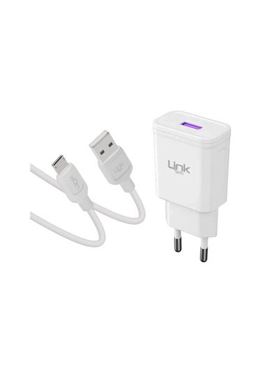 Linktech T441E 18 W QC3.0 Hızlı Şarj Aleti ve Micro USB Kablo Set