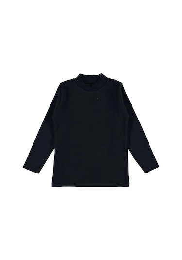 Yarım Boğazlı Çocuk Body 9-12 Siyah