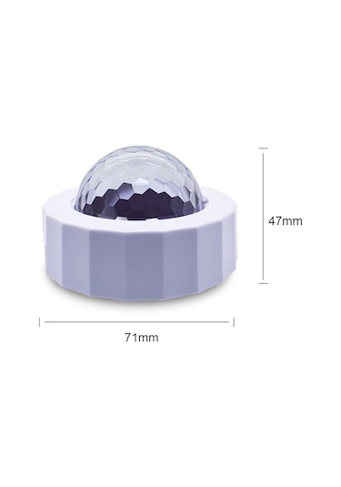 Ulzyvf 3w 5v Araba İç Dekoratif Işık Led, 300mah Pil, Ses Sensörü, Usb Şarjlı, Kendiliğinden Hareketli/kapatma Modu Diğer