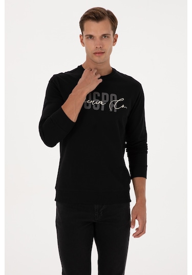 U.S. Polo Assn. Erkek Regular Fit Bisiklet Yaka Siyah İnce Sweatshirt 50315570-VR046 U.S. Polo Assn. Erkek Regular Fit Bisiklet Yaka Siyah İnce Sweatshirt 50315570-VR046