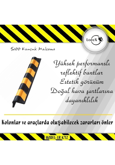 Lorex Lr-K712 Otopark Kauçuk Oval Kolon Köşe Koruyucu