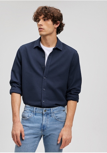 Mavi - Lacivert Gömlek 8810217-81583 Lacivert