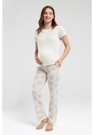 Pierre Cardin Kadın Krem Pijama Takımı Pc9004-S-V1