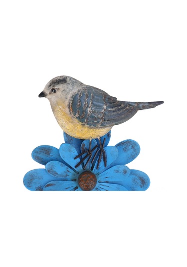 Hangfox Güçlü Demir Kuş Ve Çiçek Direği, Kırsal Stili Bahçe Dekorasyonu, Dış Mekan Kullanıma Uygun, Kolay Sabitleme, Sonbahar Bahçesi Zenginliği