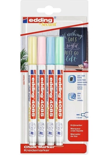 Edding Cam Kalemi 4'lü Blister Pastel E4085 Çok Renkli