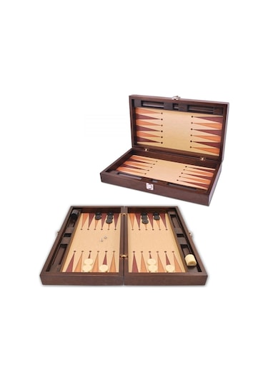 Premium Gold Tavla - Lüks Masif Ahşap 1.sınıf Suni Deri Kaplamalı