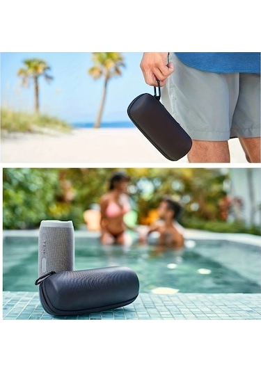 Dream011 Jbl Flip 3 4 5 6 İçin Siyah Eva Hoparlör Kılıfı Şok Emici Koruyucu Taşıma Çantası Tutacaklı