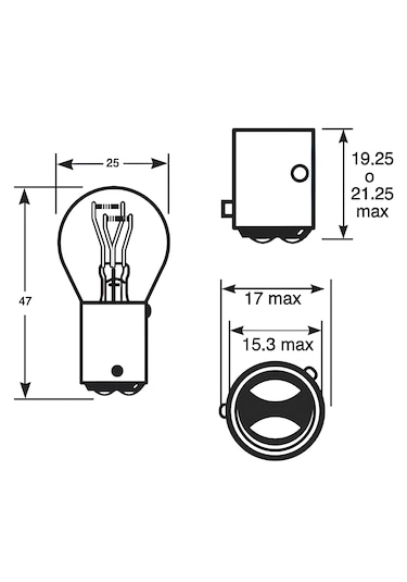 12v 21/5w 1016 Turuncu Sinyal Ampul 10 Adet Çift Duy Yakın Tırnak