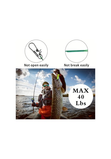 20 Parçalı Paslanmaz Çelik Balıkçılık Liderleri, Fırdöndüler - Yemler, Kancalar Ve Teçhizatlar İçin İdeal - 30cm