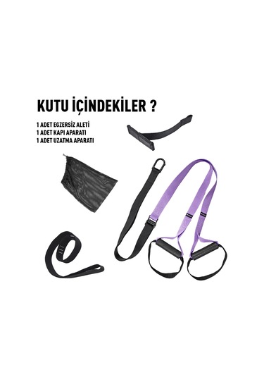 Rebuwo Suspension Trainer Cross Training Egzersiz Seti Mor