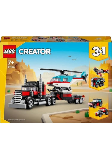 LEGO® Creator 31146 Helikopterli Açık Kasa Kamyon 270 Parça