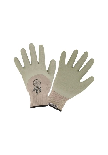 Rostaıng Boho Eldiven Bahçe Eldiveni Bej , Boz Kahverengi