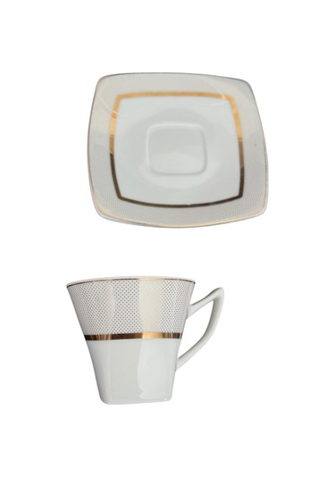 2 Kişilik Porselen Altın Yaldızlı Kahve Fincanı Beyaz - Gold Fiyatları ...