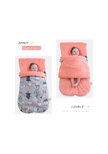 Maiyame Bebe Uyku Çantası - Pamuklu Bebek Battaniye, Çekmeceli Tasarım, Kol Ve Karın Bağı, Kelebek Desenli, Yorgan Değiştirme Kolaylığı, Sonbahar-kış Isısı, Bebek Arabası Battaniyesi Turuncu