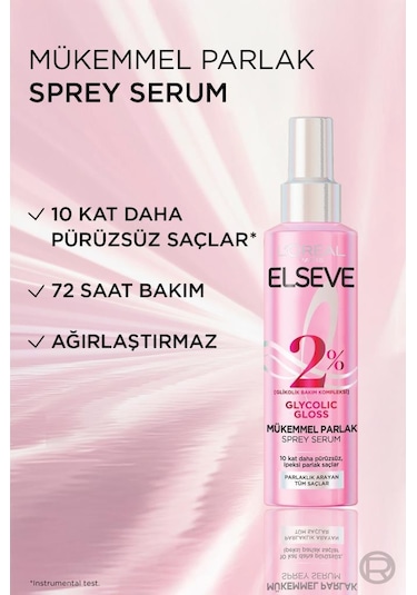 Elseve Glycolic Gloss Parlak Veren Saç Bakım Rutini Seti