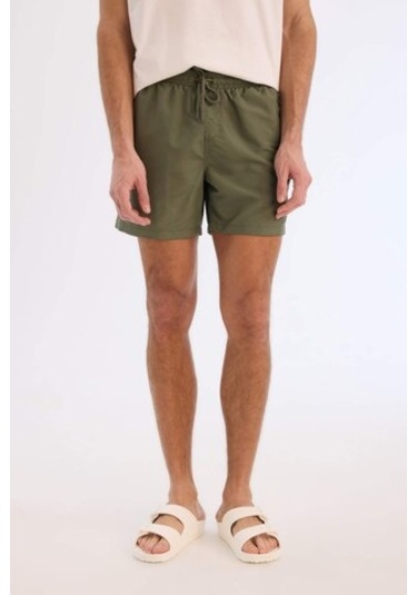 DeFacto Regular Fit File Astarlı Diz Üstü Deniz Şortu E4736AX25HSKH109