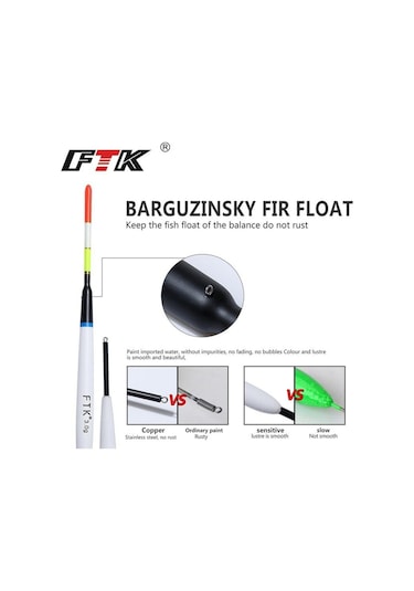 Ftk 2 Adet/5 Adet Balıkçılık Barguzinsky Köknar Bobber Şamandıra 1g 2g 3g Uzunluk 17-20.5 Cm Sazan Olta Takımı 5pcs 3g