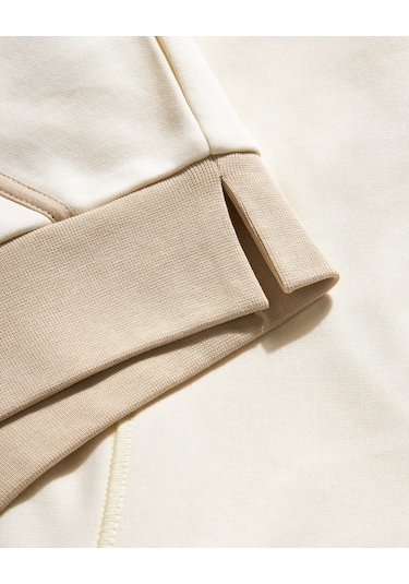 Skechers W Diagonal Lw Fleece Crew Neck Sweatshirt Kadın Off White Sweatshirt S2510045-102 Off White