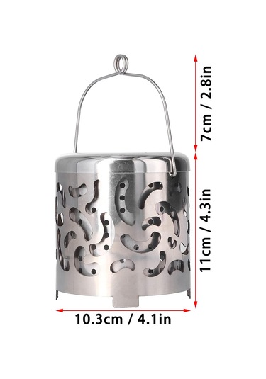 Kamp Isıtma Kapağı, Açık Mekan Mini Daha Sıcak Kapak Paslanmaz Çelik Kamp Sobası Bej