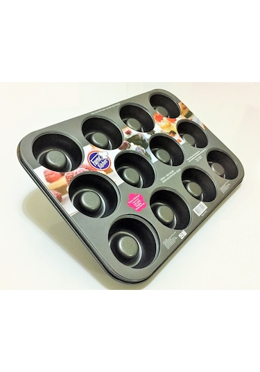 Fame Kıtchen 12'Li Yapışmaz Teflon Kaplı Muffin Kek Kalıbı