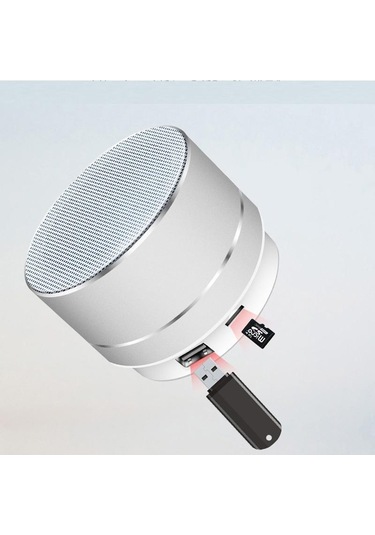 Taşınabilir Metal Subwoofer Kablosuz Bluetooth Hoparlör Bilgisayar Mini Bluetooth Ses Mp3 Müzik Çalar
