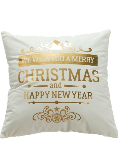 Cartoon Hand-painted Style Christmas Decorative Pillow No.155 Ekru