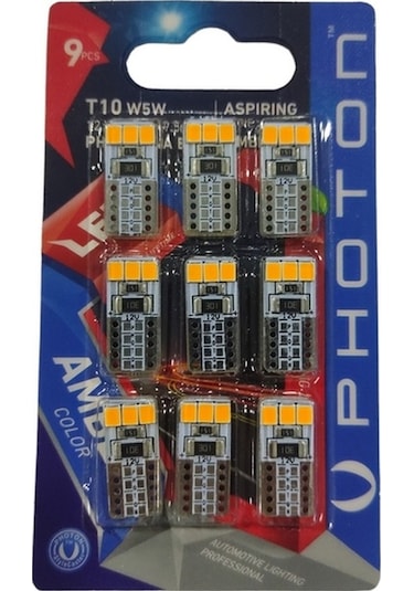 Photon Led Ph7010na B9 Blister 9 Adet Amber Turuncu Led