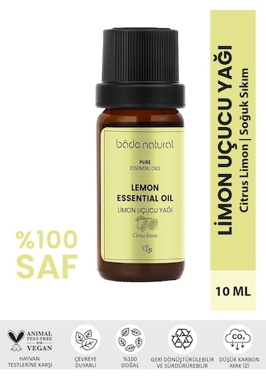 Bade Natural Limon Uçucu Yağı %100 Saf 10 ML