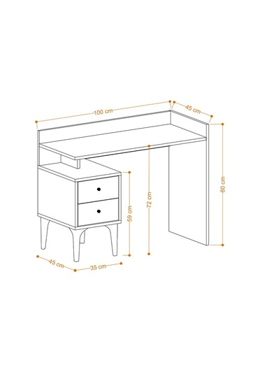 Decormet Dow Çalışma Masası Dec0088 Çok Renkli