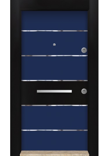 MONO ÇELİK KAPI  MN-6038 SOL MAVİ Dış İklim Kapısı