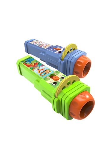 Youtek Çocuklar İçin Eğitici Ve Eğlenceli 160 Desenli Müzikli Projektör Feneri Yeşil-turuncu Yeşil Turuncu