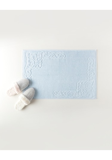 Orlena %100 Pamuk Ayak Havlusu - Mavi - 50x70 Cm Mavi