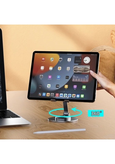 Cbtx Tablet Standı 360 Derece Dönen Masaüstü Tutucu Katlanabilir Cep Telefonu Standı Ayarlanabilir Tablet Bağlantısı - Kırmızı