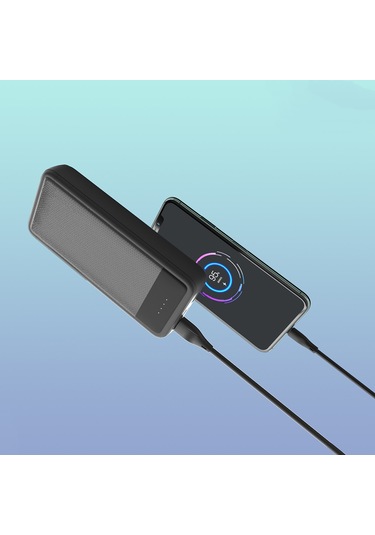 Lenyes PX233P 10 W 20000 mAh Led Işık Göstergeli Taşınabilir Powerbank Siyah