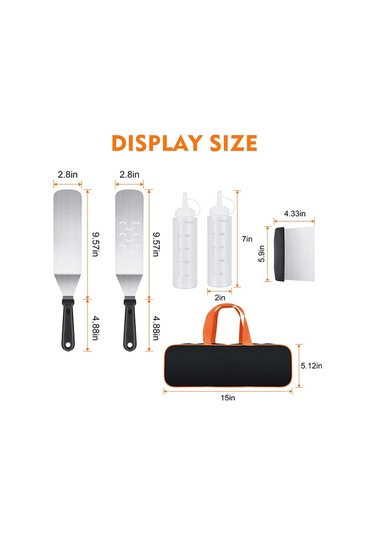 Samdoo Dışarıda Mangal, Kamp Veya Pişirme İçin Dayanıklı Paslanmaz Çelik 6'lı Bbq Araç Seti - Isıya Ve Paslanmaya Dayanıklı, Kolay Saklama Özelliği Çok Renkli