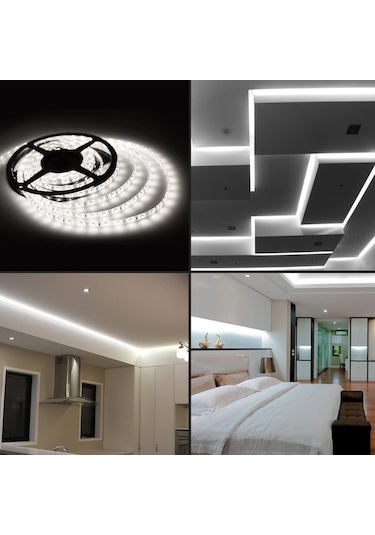 ACK Üç Çip 40*40 Şerit Led - Beyaz (6500K)- 12 V - 5 MtAS01-00803