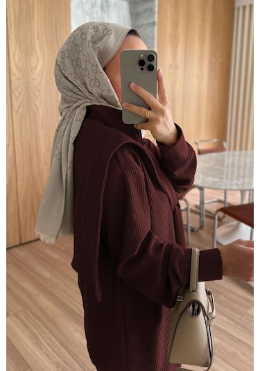 Omuz Atkılı 3'lü Takım - Bordo Bordo