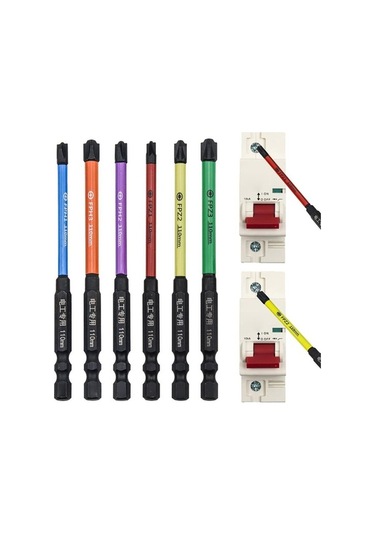 Pazly 110mm/4.33'' Alaşımlı Çelik Tornavida Uçları Fph1-fpz3 Siyah Renk