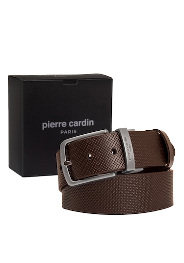 Pierre Cardin Çift Yönlü Deri Erkek Kemer En 4 Cm Pc4099 Kahverengi