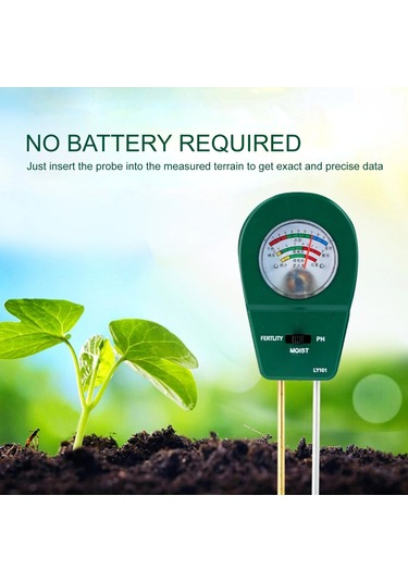 Xiyyadms Ev Bahçe Bitkileri İçin 3'ü 1 Arada Toprak Ph, Nem Ve Besin Test Cihazı - Akıllı Gelişim İçin Toprak Analizi Aleti