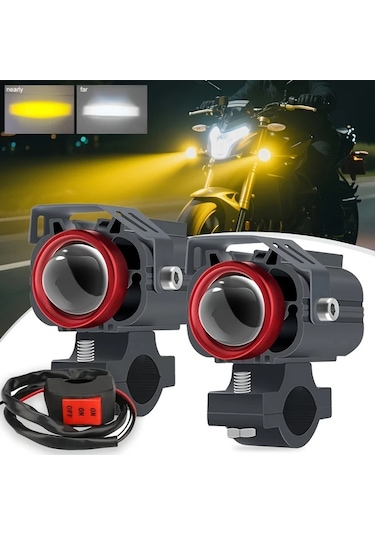 Motion003 2 Adet Led Farlar Ve 1 Anahtarlı Sis Lambası Araçlar Motosikletler Tekneler Suvlar