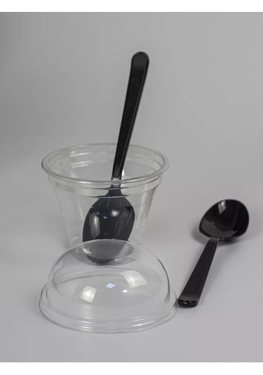 Peakshop Kapaklı Ve Kaşıklı Tek Kullanımlık Kremalı Kremalar 10 Adet 255428716 10