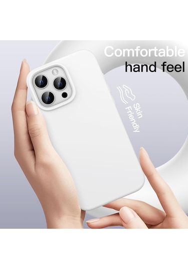 İphone Uyumlu 16 Pro Max Kılıf Nano Lansman Silikon Kapak Beyaz