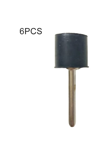 Sones 6 Adet Kauçuk Tekerlek Bağlantı Çubuğu Zımpara Halkası Sabitleme Çubuğu, Zımpara Halkası Olmadan, Kauçuk Çubuk Çapı: 12.7mm, Şaft Çapı: 3.15mm