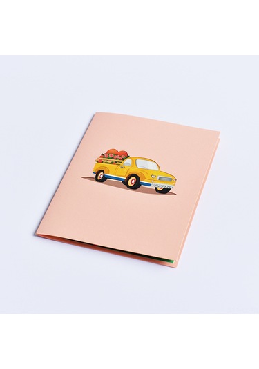 Shineyee 3d Pop-up Sevgi Kartı - Araba Desenli, Üniversal Renk, Paket İçeriği: Kart + Zarf, Özel Günler İçin Evlilik Yılı, Sevgililer Günü