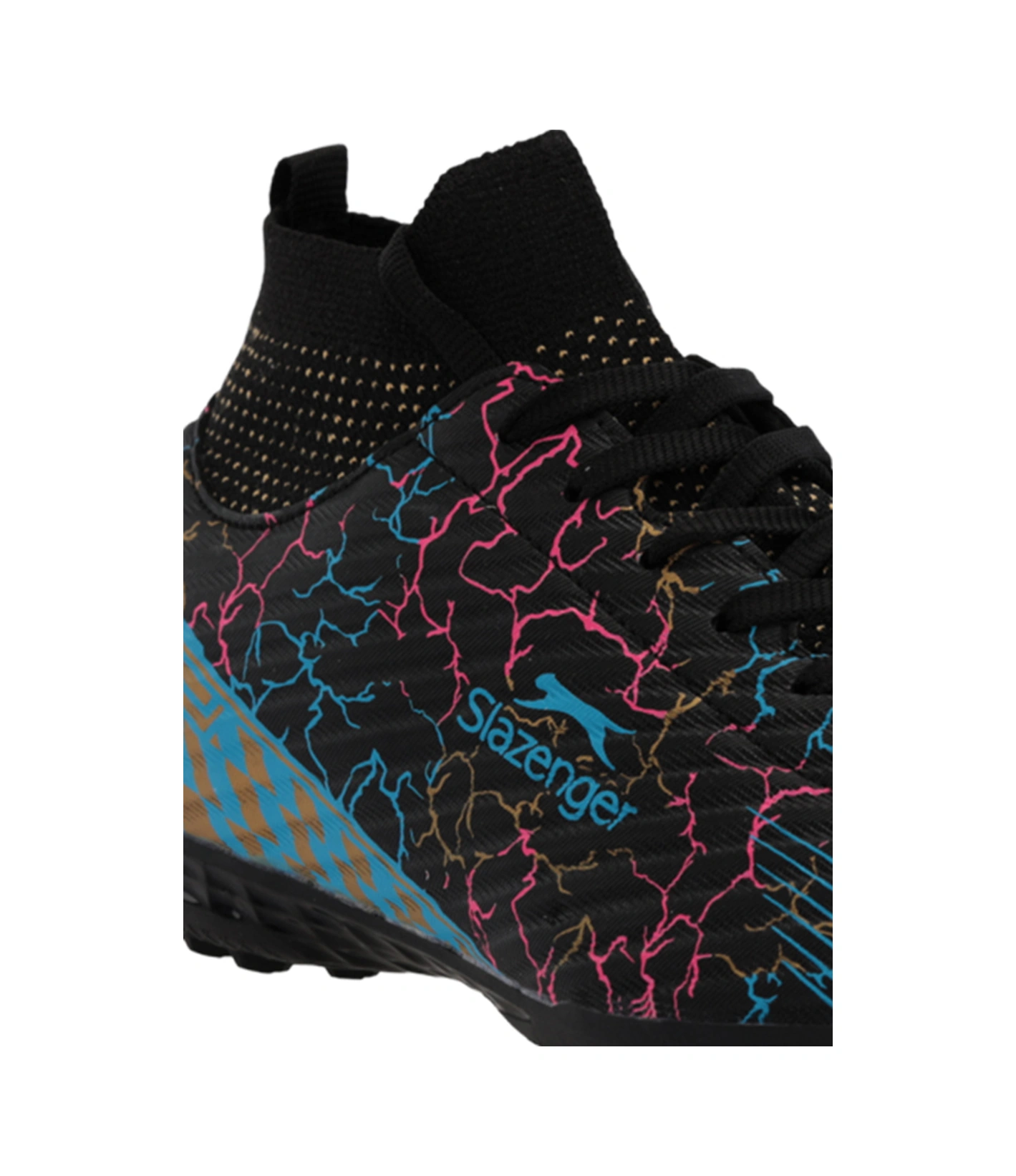 Slazenger Corner Erkek Halı Saha Siyah Futbol Ayakkabısı Siyah